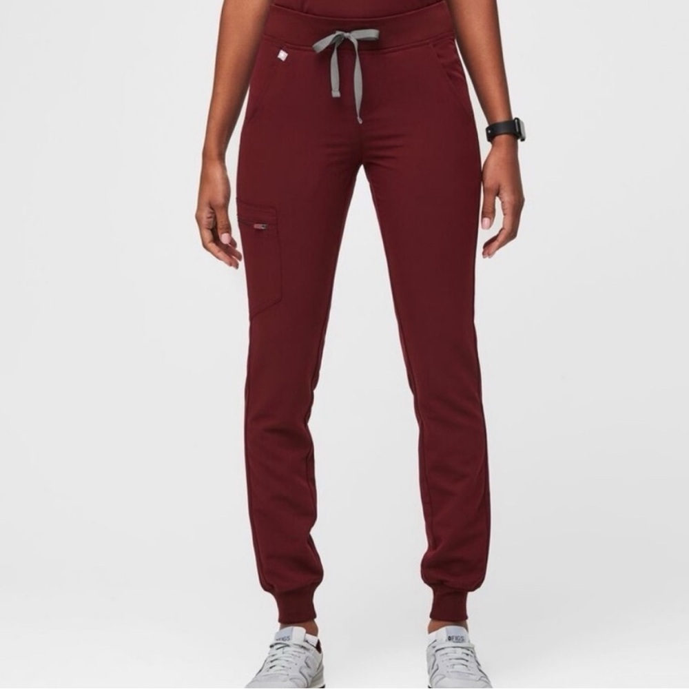 FIGS Maroon Zamora Joggers Size XL Petite Scrub Pants